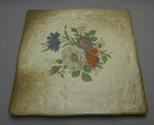 Kachel Keramik  Ceramano W-Germany,  Blumen Stillleben  Gr. 20x20cm Deko k1