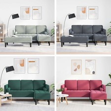 Samt Sofa 3-Sitzer Outdoor Wasserdicht Couch Lounge Gartensofa Gartenmöbel