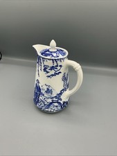 Royal Crown Derby Blue Mikado, orientalisch: Krug / Heißwasserkrug & Deckel, 6 1/2"