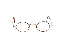 Ovale Brille Metall Fassung Gold Braun Classics Flexbügel 121 in 44 -23 mm