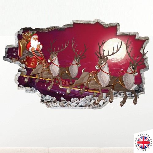 Santa rentiere xmas - 3d,