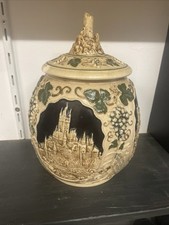 Alter sehr dekorativer Burgenbowle Topf aus Keramik - Rhein Mosel 