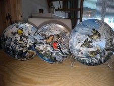 Bradex Vögel im Winter 3 Sammelteller, Wandteller, Vitrinenteller, Ursula Band