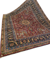 Perser Orientteppich Handgeknüpfter Palast Teppich Meshad signiert 335x255cm