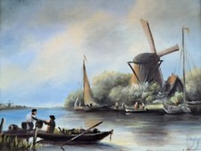 Jens Joppe, geb. 1930 Husum, Ölgemälde "Windmühle"