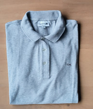 Lacoste Poloshirt Slim Fit kurzer Arm grau Größe FR 5 US L