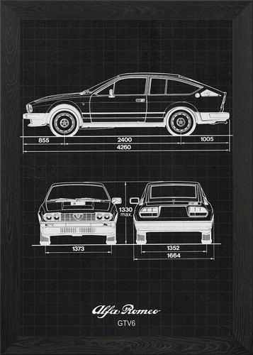 Alfa romeo gtv6 gerahmtes - romeo,