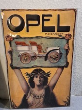 Blechschild, Opel Motorwagen