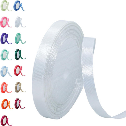 Satinband weiß 10mm 23 - , 10mm,
