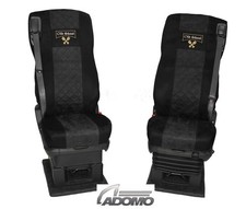 Sitzbezüge für Daf ab 2021 XF-new XG XG+, schwarz , Old Skool, luftgefedert