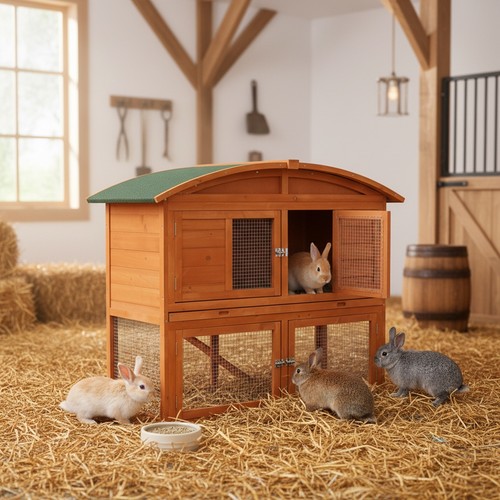 Hasenstall runddach aus holz - runddach,