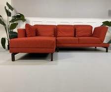 Brühl Moule Small Ecksofa Stoff Sofa Couch Schlaffunktion Orange Lounge