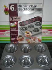 2 x Backbleche  je 6 er mini Gugelhupf Backformen NEU mit Rezepte