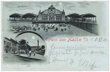 alte Ak Halle Saale, Bahnhof