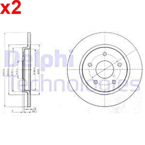 Delphi bremsscheibe für - 2x,