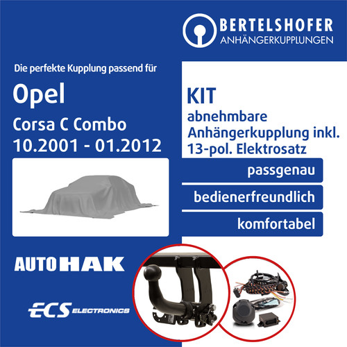Für opel corsa combo - c,