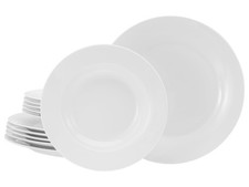 CreaTable 24532 Base Weiss 12-tlg 6 Personen Teller Set Geschirrset Teller