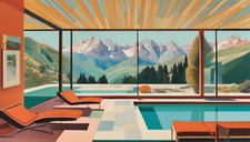Mid Century Dolomiten Berge 06