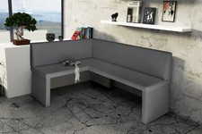 Eckbank Bank Küchenbank 168 x 128 cm  -ROBIN R -Kunstleder Grau