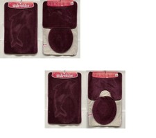 Badgarnitur Badteppich Badezimmergarnitur 3-Teilig Set 85 x 55cm WC Vorleger