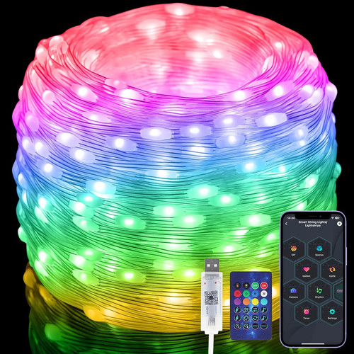 20m lichterkette außen - lichterkette, bunt