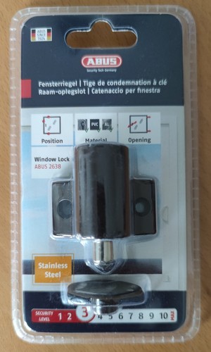 Abus fensterriegel braun - braun, +