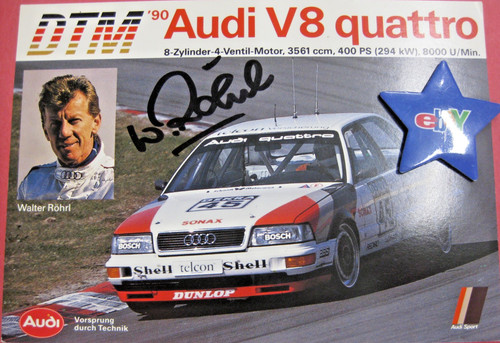 Autogrammkarte dtm 1990 walter - autogrammkarte,