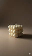 Bubble cube Heart candle