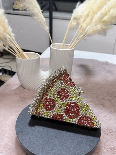 Crystal triangle clutch - triangle,