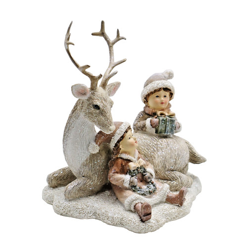 Deko hirsch winterkinder figur - winterkinder,