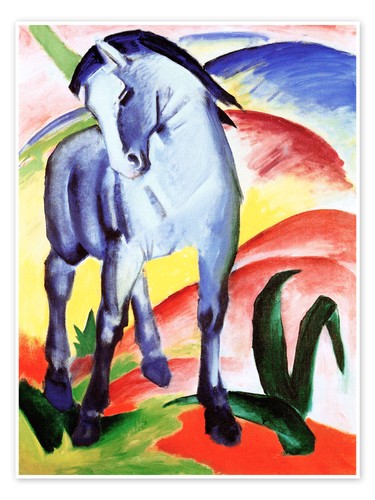 Poster blaues pferd - i, franz