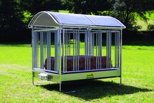 PATURA Großballenraufe mit Pferdefressgitter Heuraufe groß