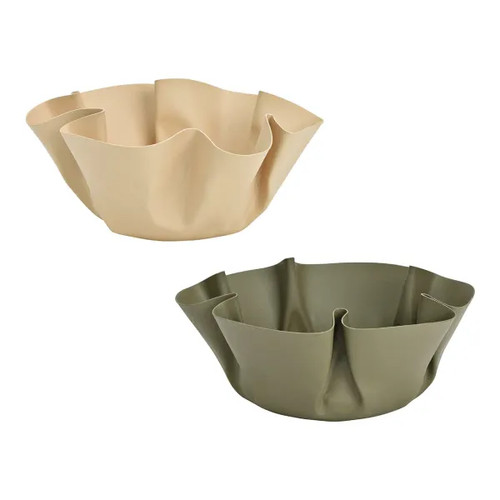 Dekoschale aus metall beige - dekoschale,