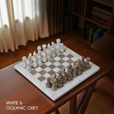 Handgefertigtes weiß & grau