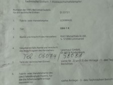 TÜV Gutachten Opel Manta