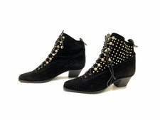 El Vaquero Damen Stiefel Stiefelette Ankle Boots Schwarz Gr. 38,5 (UK 5,5)