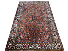 Extra Feiner Persische Sarough Handgeknüpft Rosarot 200/130 Besonders Dekorativ