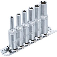 Steckschlüssel-Einsatz-Satz E-Profil tief E4-E10 Außen Torx Nuss 6,3mm (1/4")