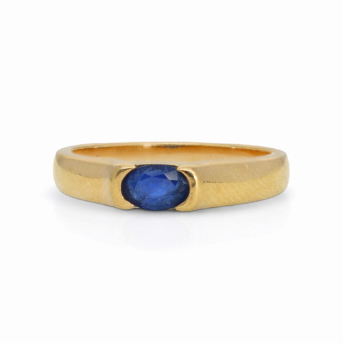 Saphir solitär ring 585 - ring,