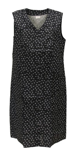 Knopfkittel baumwolle schwarz - knopfkittel,