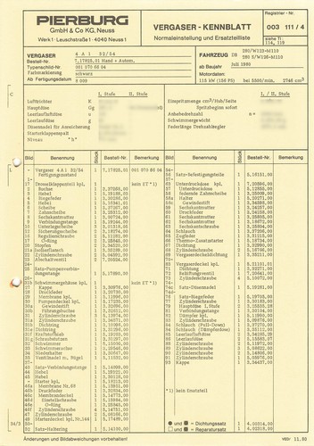 Einstelldaten datenblatt - einstelldaten,