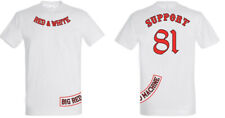 NEU Hells Angels Support 81 Big Red Machine T-Shirt WORLD SIDEROCKER WEISS NEU