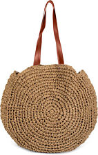 runde Korbflecht Strandtasche