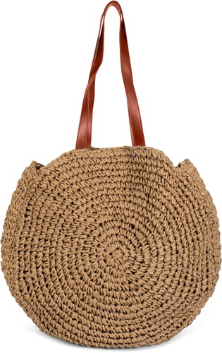 Runde korbflecht strandtasche - runde,