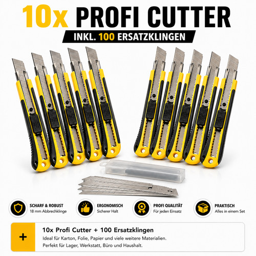 Set 10x profi cuttermesser - set:,