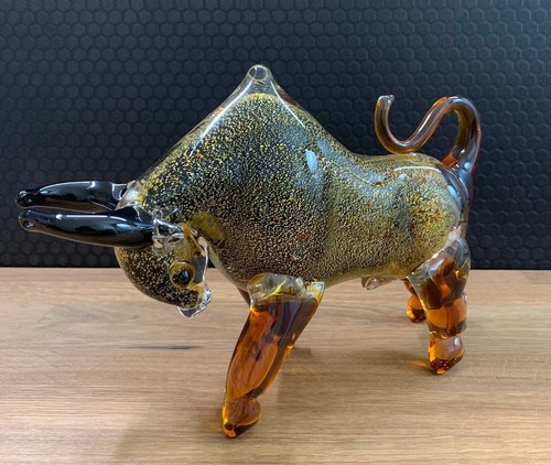 Glasfigur stier bulle - bulle, skulptur