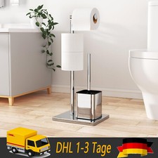 Edelstahl Klopapierhalter Stehend Mit Klobürste Toilettenpapierhalter anti Feuc