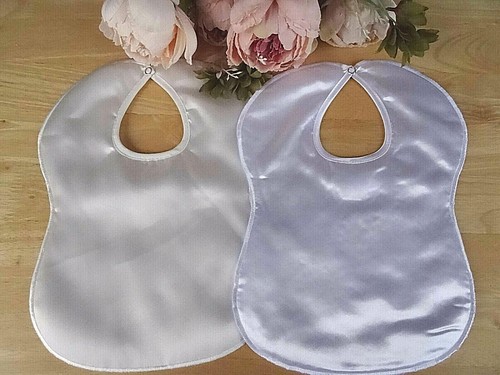 Baby satin lätzchen weiß - baby,
