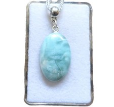 Larimar Cabochon Anhänger mit Ringschlaufe Nr. 4275