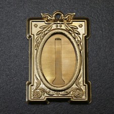 Vintage Miniatur Bilderrahmen Messing Wandschmuck Sterbebild Deko Sammler Oval